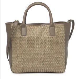 Shinola Leather & Raffia Tote Bag